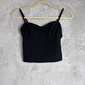 Wilfred Free Aritzia Black Bustier Cami Tank Top Sweetheart Neck Small Festivl